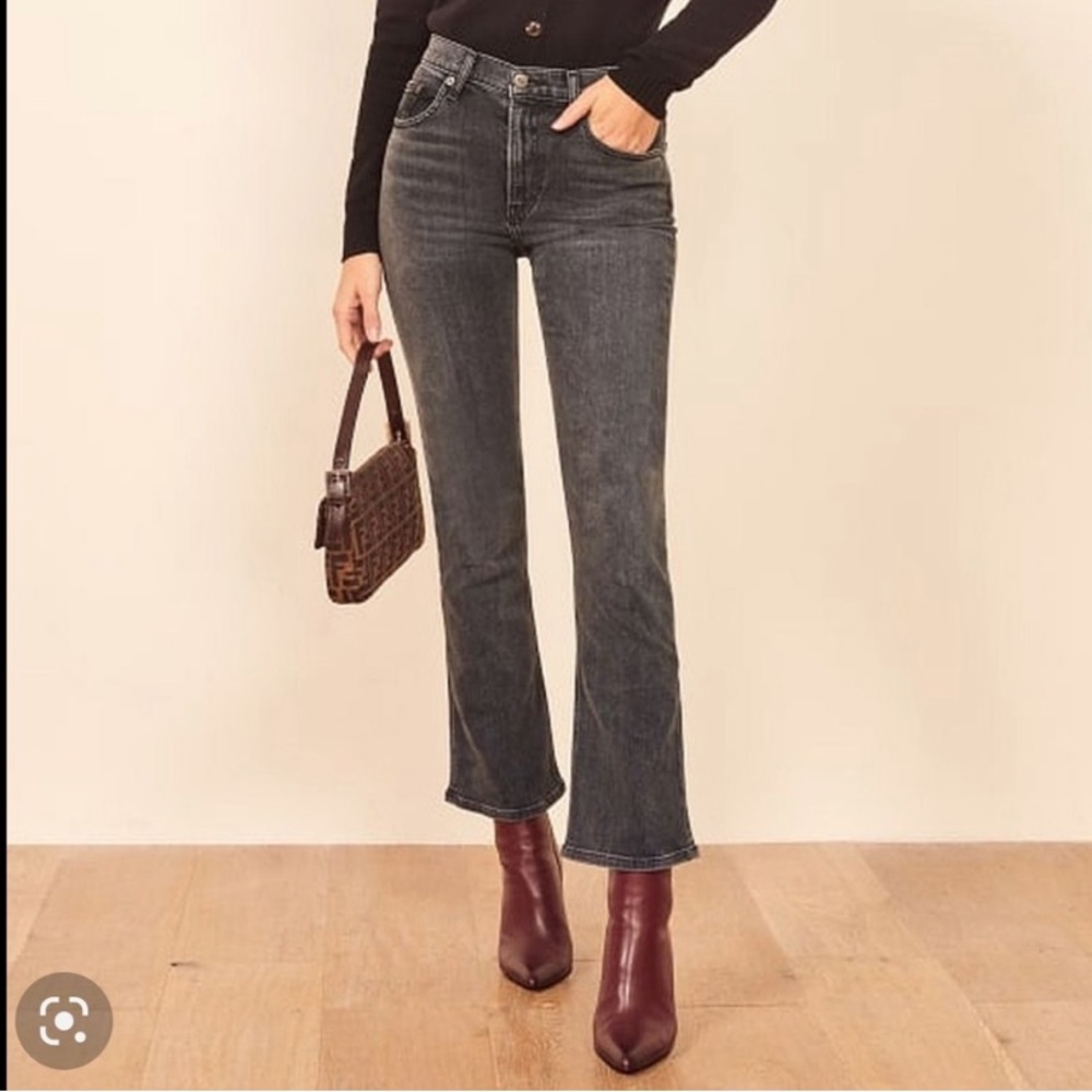 Reformation Jessie High Rise Crop Boot Jeans
